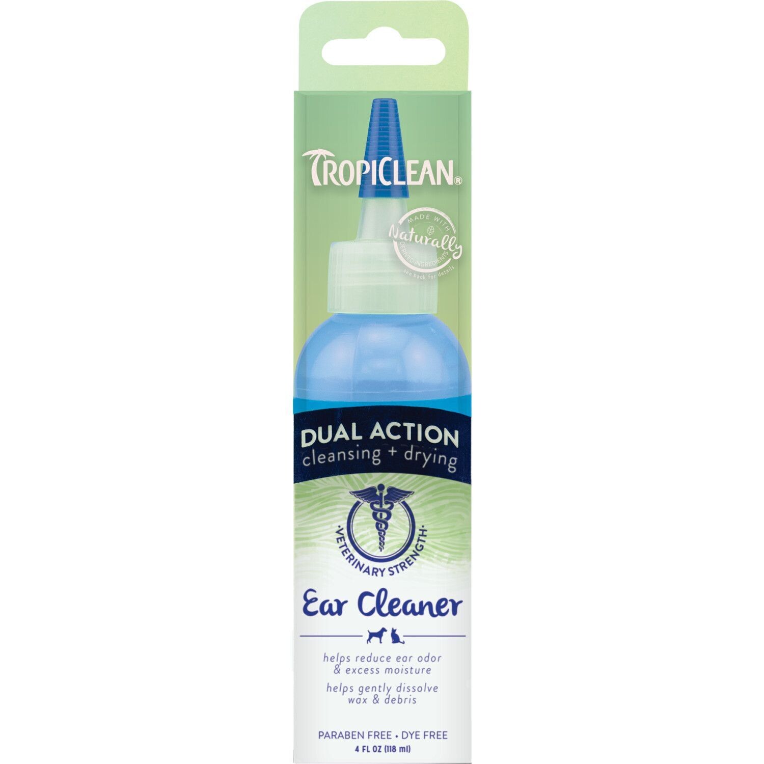 TropiClean Dual Action cleansing+Drying ear cleaner For Dogs And Cats