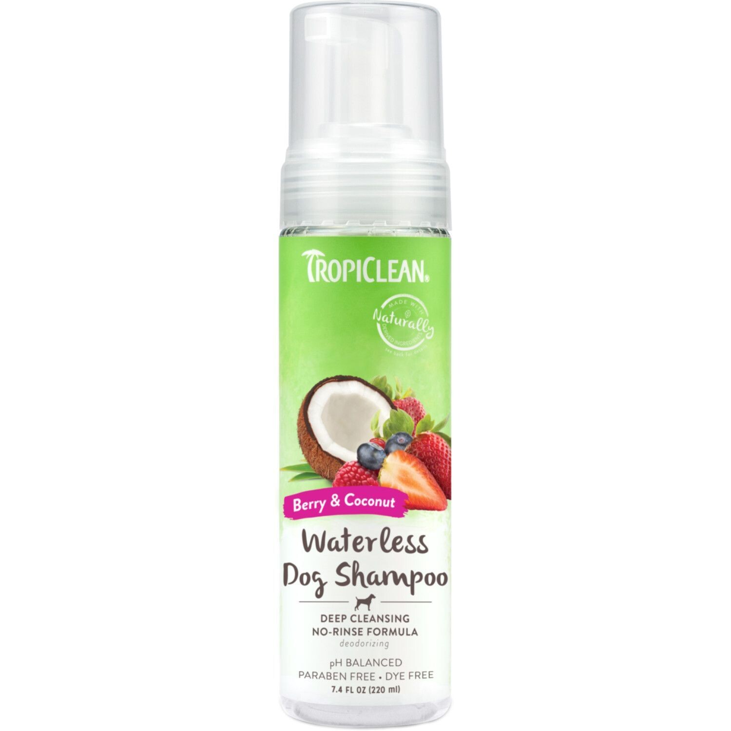TropiClean Waterless Shampoo Dogs Berry Coconut220ml