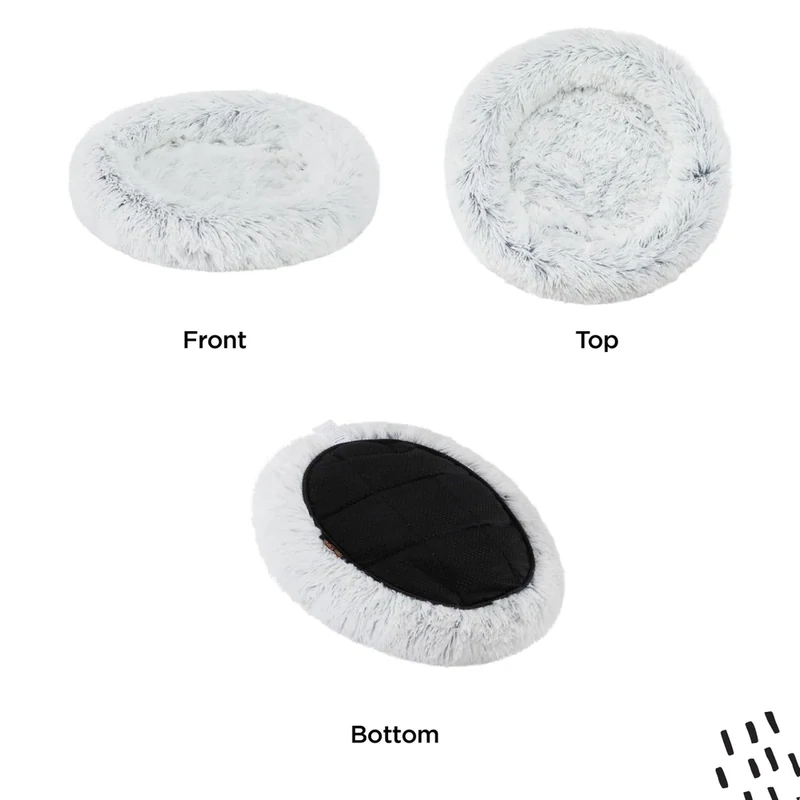 Best Friends By Sheri Oval Shag Faux Fur Cat Bed