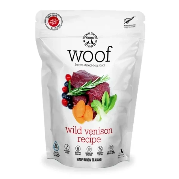 Woof Freeze Dried Dog Food Wild Venison 1kg