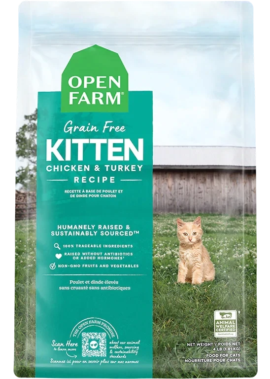 Open Farm Grain Free Kitten Chicken & Turkey Dry Cat Food