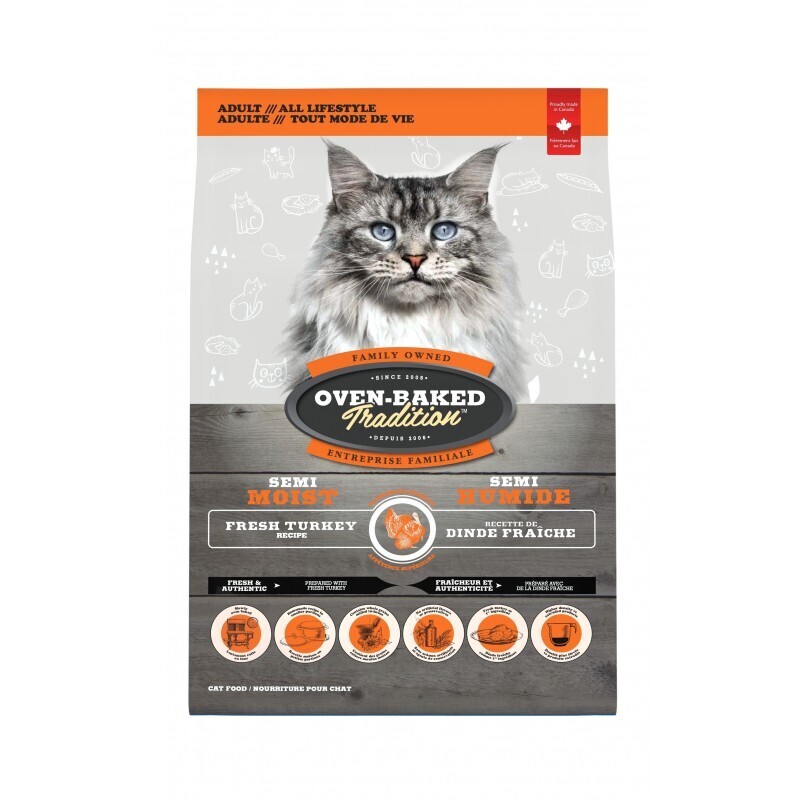 Oven Baked Semi Moist Turkey Cat Dry Food 5lb