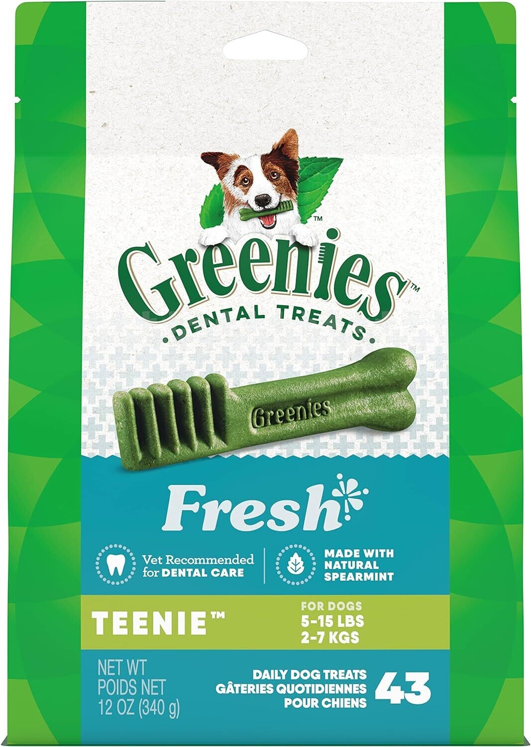 Greenies Dog Dental Treats Fresh Teenie 12oz