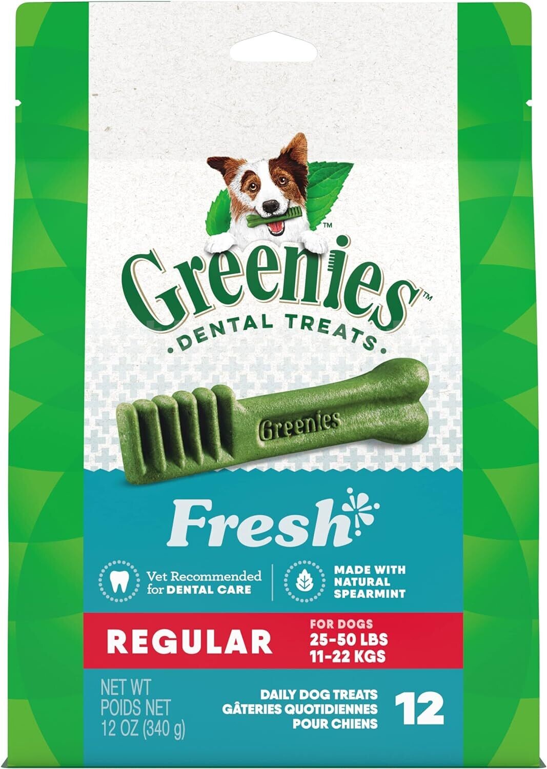 Greenies Fresh Dog Dental Treats Regular 12oz