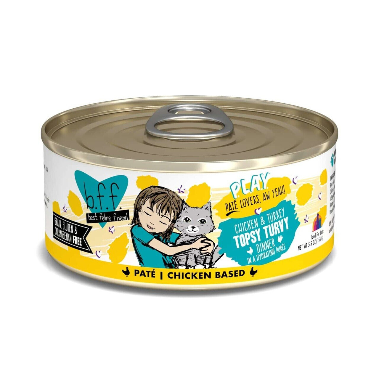 Weruva b.f.f Topsy Turvy Chicken & Turkey Dinner Paté 5.5oz