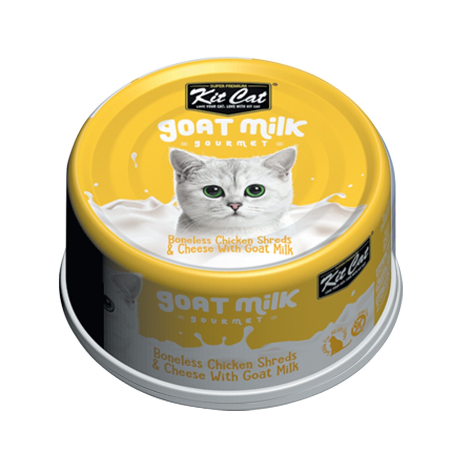 Kit Cat Goat Milk Gourmet Boneless Chicken & Cheese Cat Wet Food 70g