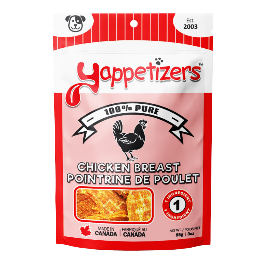 Yappetizers Chicken Breast Dog Treat 85g Yappetizers Chicken Breast Dog Treat 85g