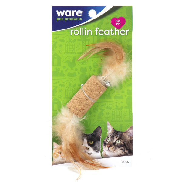 Ware Rolling Feather Cat Toy