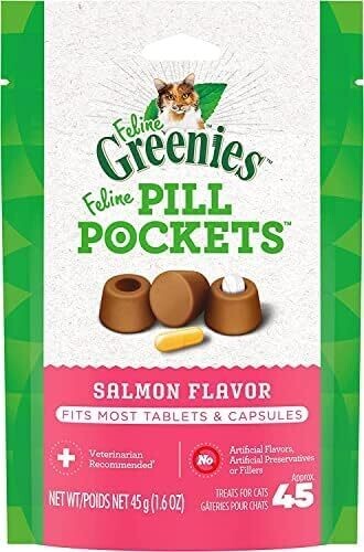Feline Greenies Pill Pockets Salmon Flavor Cat