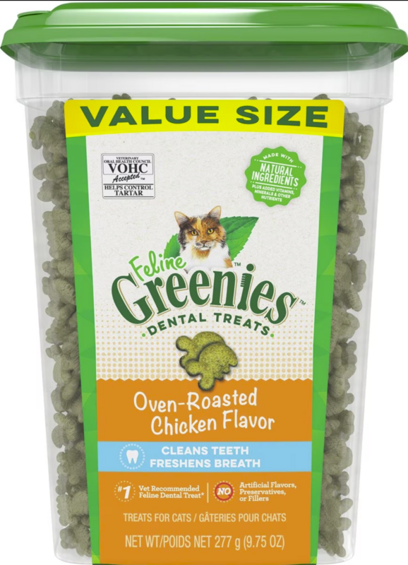 Feline Greenies Chicken Flavour Dental Treat Value Size 9.75oz