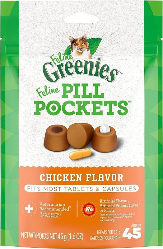 Feline Greenies Pill Pocket Chicken Flavor Cat
