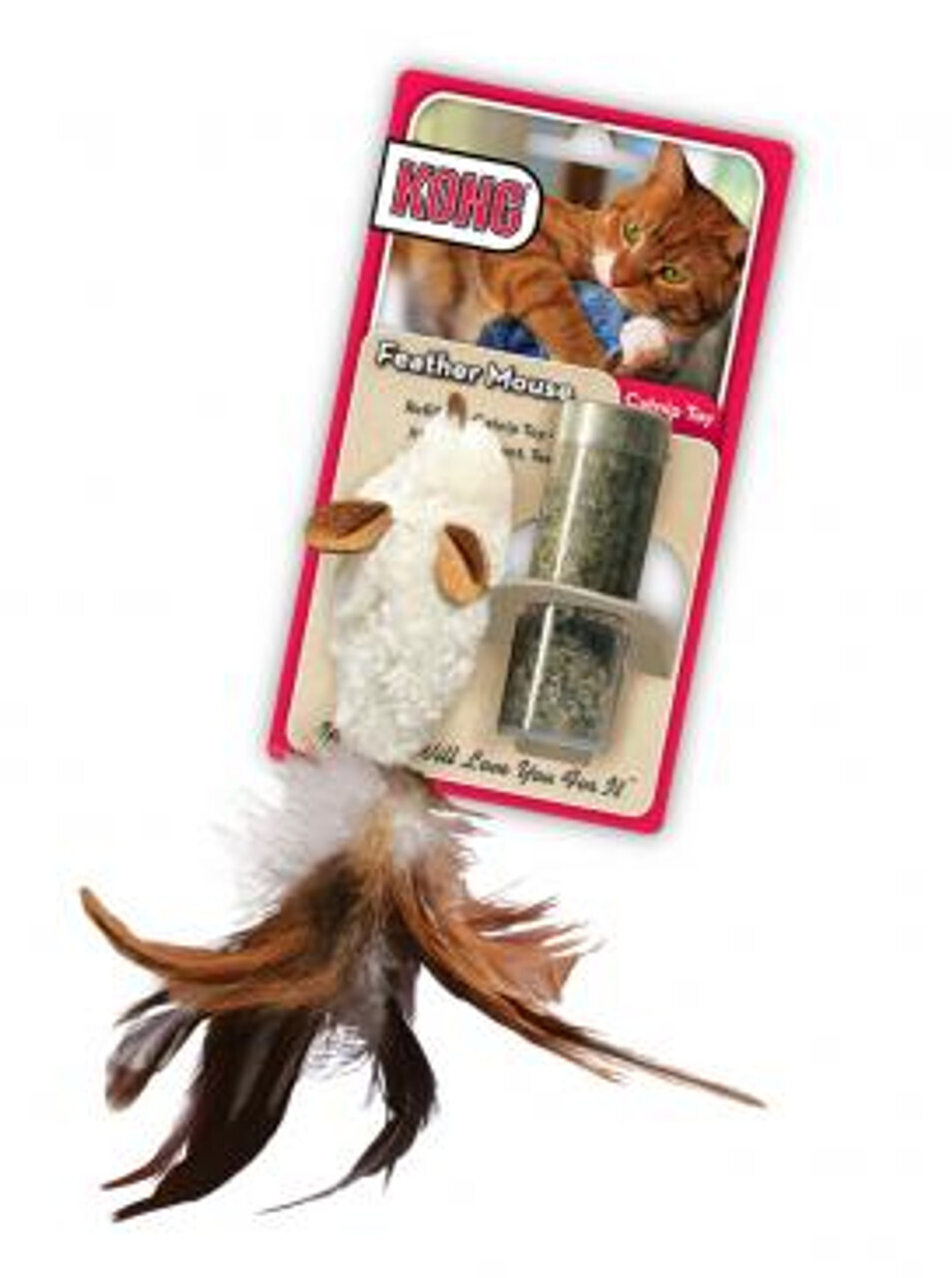 Kong Refillables Feather Mouse Cat Toy