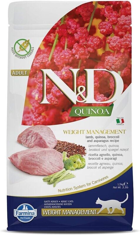 N&D Weightmanagement Lamb&Quinoa Dry Cat Food 11lb
