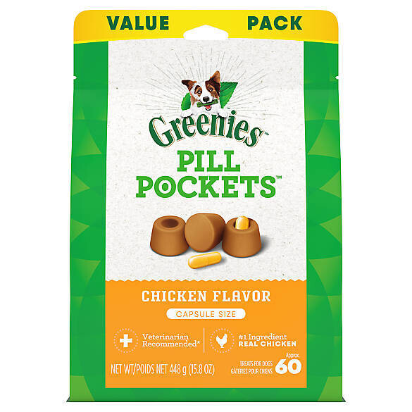 Greenies Dog Pill Pocket Chicken Cap Value Pack 15.8 Oz
