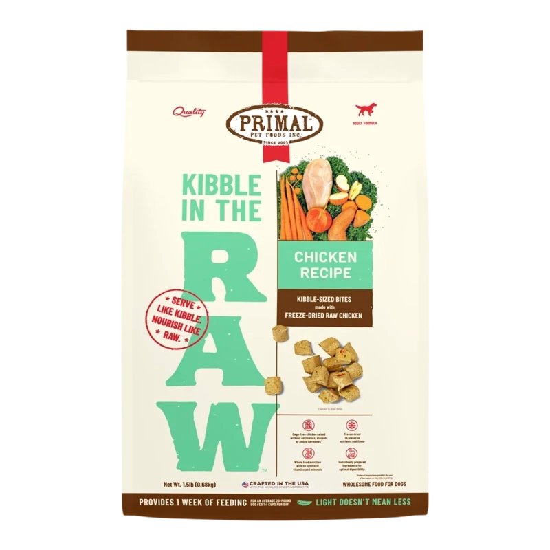 Primal Kibble In The Raw Chicken Recipe Dog 9lb