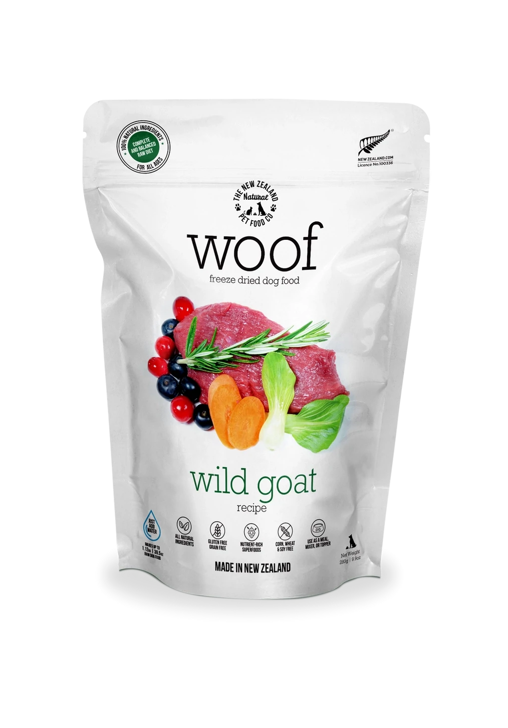 Woof Wild Goat Freeze-dried 280g