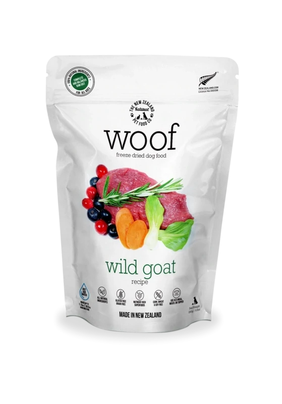 Woof Freeze Dried Dog Food Wild Goat 280g