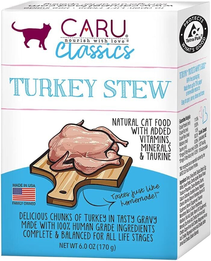 Caru Turkey Stew Cat Wet Food 5.5oz