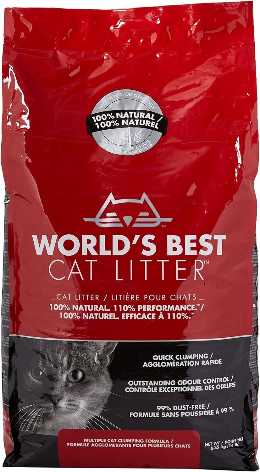 World's Best Cat Litter Multiple Cat Clumping Formula 6.35kg 14lbs
