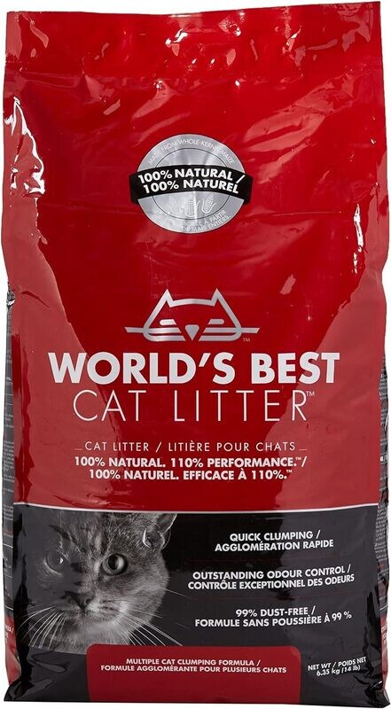 World's Best Cat Litter Multiple Cat Clumping Formula 6.35kg 14lbs