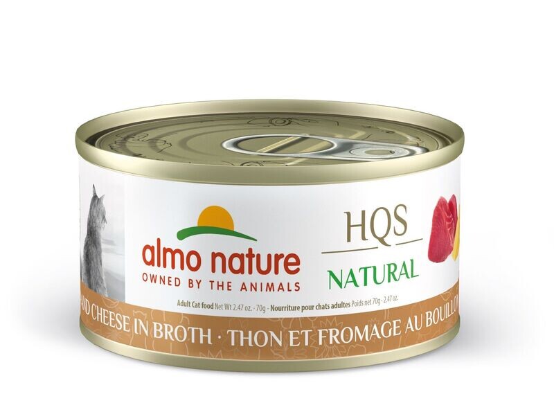 Almo Nature Natural Tuna & Cheese In Broth Wet Cat Food 70g