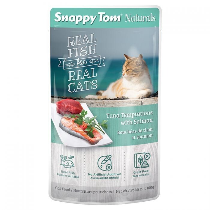 Snappy Tom Tuna Temptations With Salmon Wet Cat Food