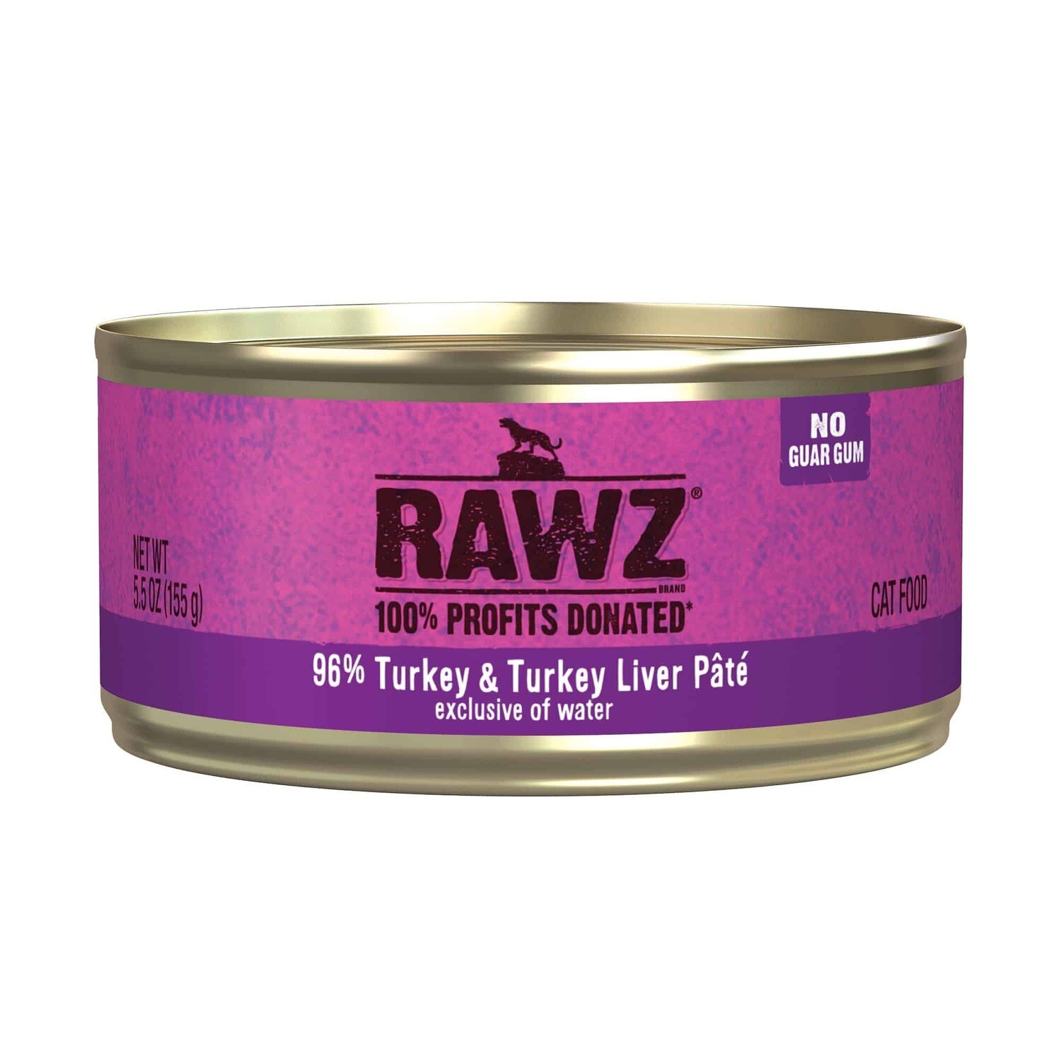 Rawz 96% Turkey & Turkey Liver Paté Wet Cat Food 5.5oz