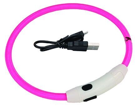 Coastal Usb Light Up Neck Ring Pink 24in