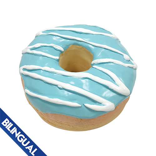 Foufoubrands Donut Chew Latex Dog Toy Blue