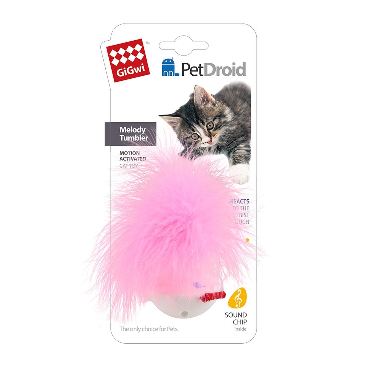 GiGwi Droid Feather Wobbler W Sound Cat Toy