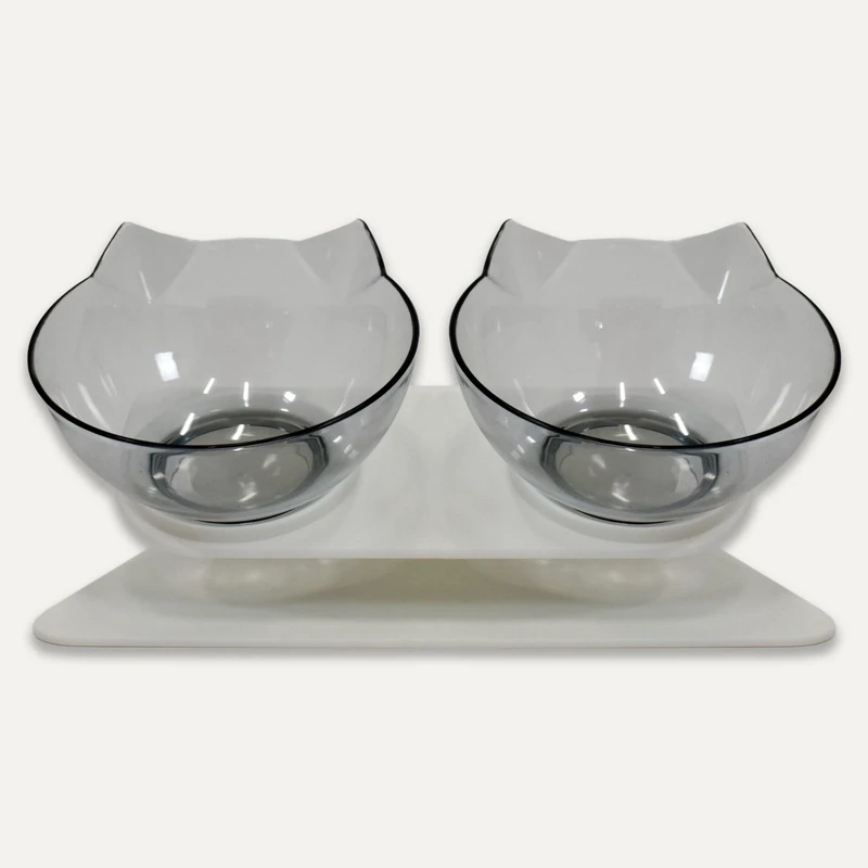 Gooeez Inclined Double Feeder Cat Bowl