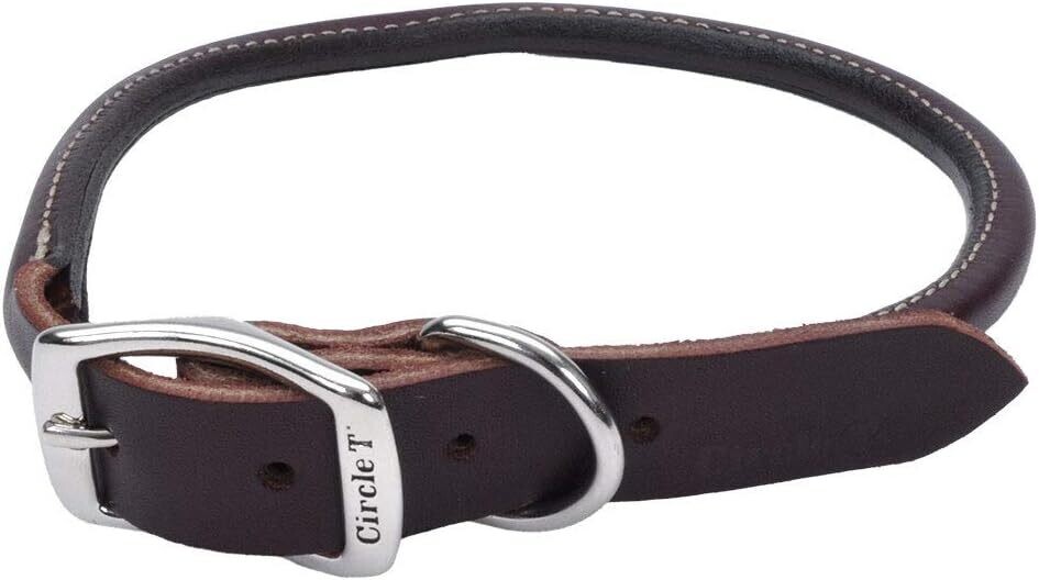 Circle T Latigo Leather Round Collar 22" Dog