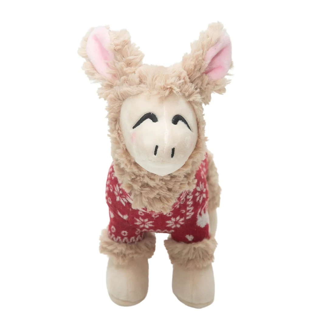 Snugarooz Holiday Lady The Lama Dog Toy