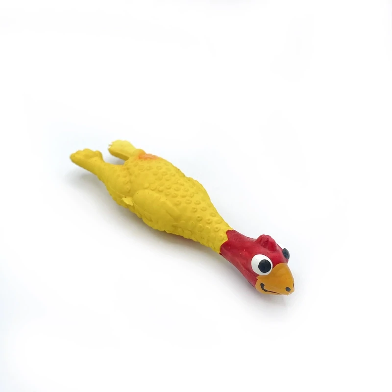 Bud'z Latex Chicken Squeaker Yellow Dog Toy 5.5in