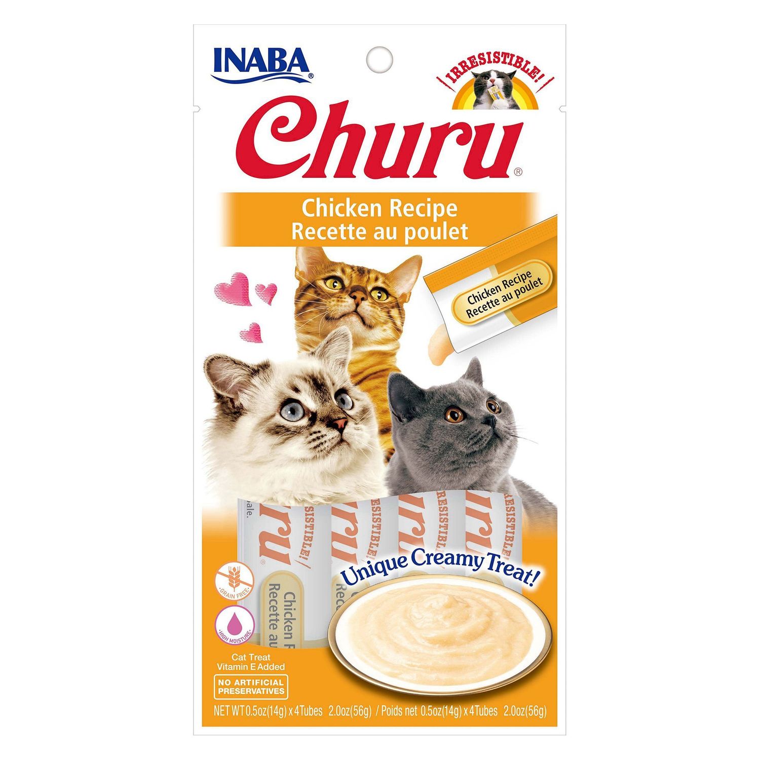Inaba Churu Chicken Recipe Cat Treat 4tubes