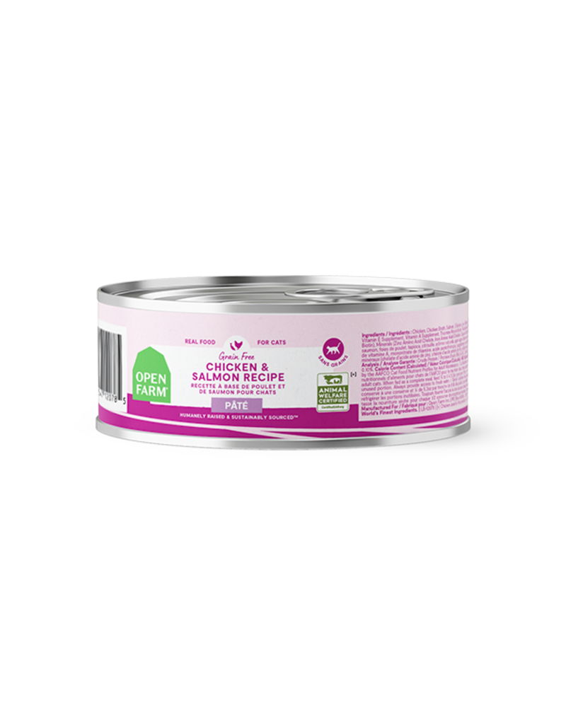 Open Farm Chicken& Salmon Recipe Paté Cat Wet Food 2.8oz