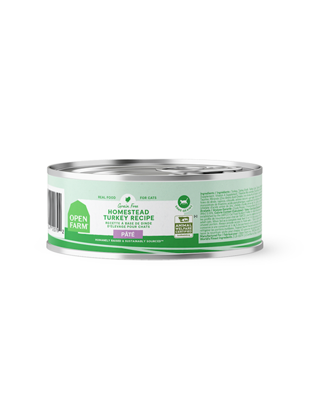 Open Farm Homestead Turkey Recipe Paté Cat Wet Food 2.8oz