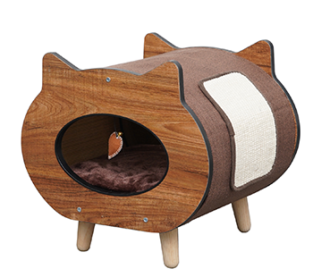 Petpals Group Kitty Tunnel House Cat Shaped Bed