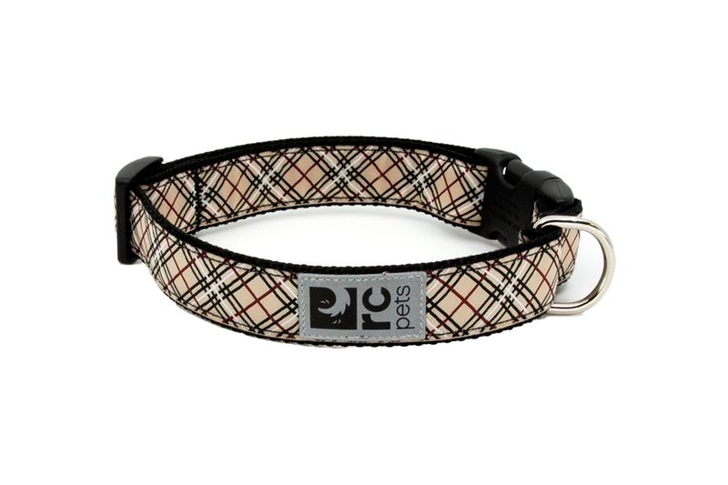 RC Pet Clip Collar L 1  15"-25" Tartan