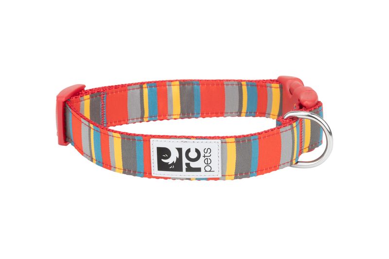 RC Pet Clip Collar S 3/4 9"-13" Multi Stripes