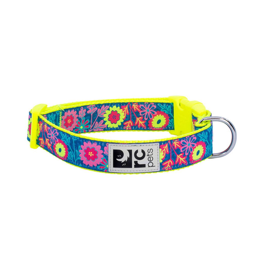 RC Pet Clip Collar S 3/4 9"-13" Flower Power