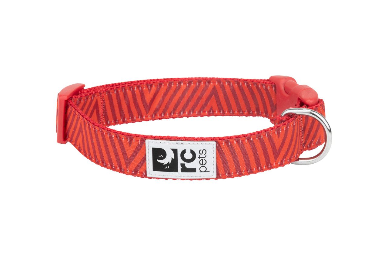RC Pet Clip Collar S 3/4 9"-13" Goji Chevron