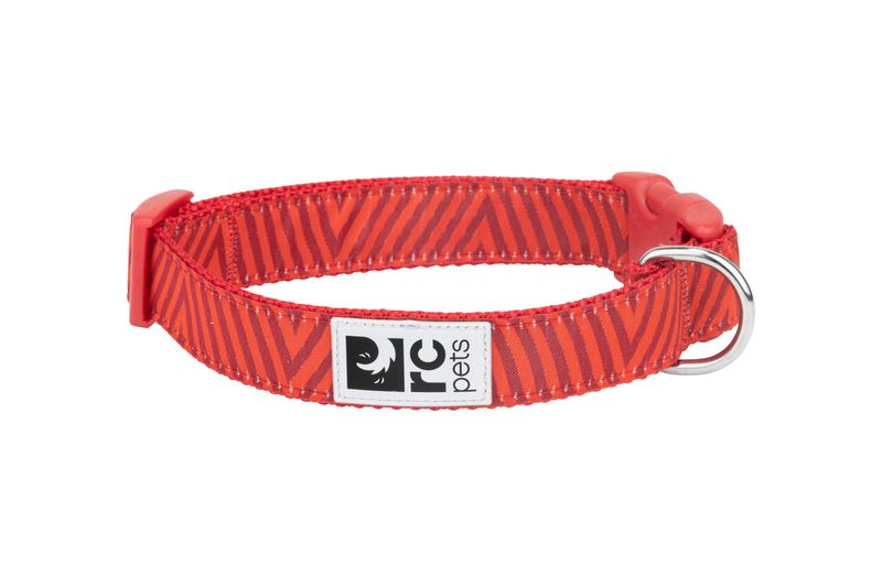 RC Pet Clip Collar S 3/4 9"-13" Goji Chevron