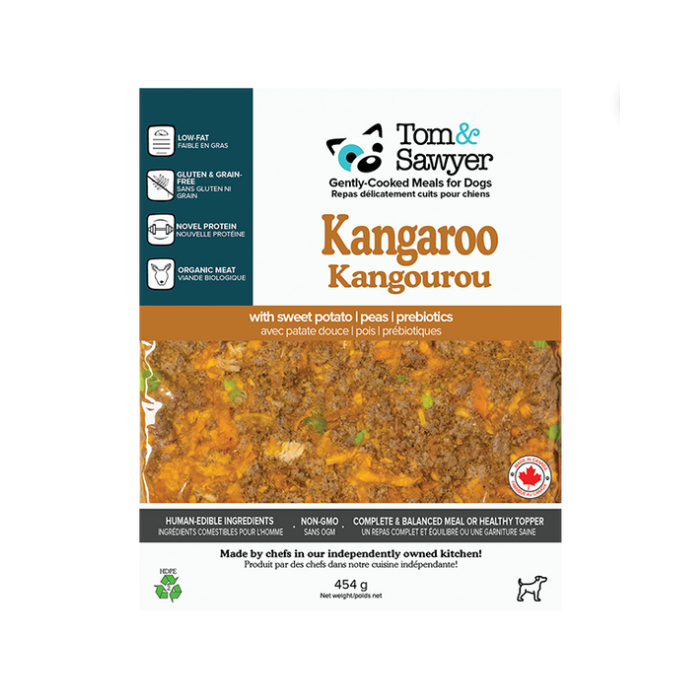Tom & Sawyer Kangaroo Gently Cooked Frozen Meal For Dogs 1lb