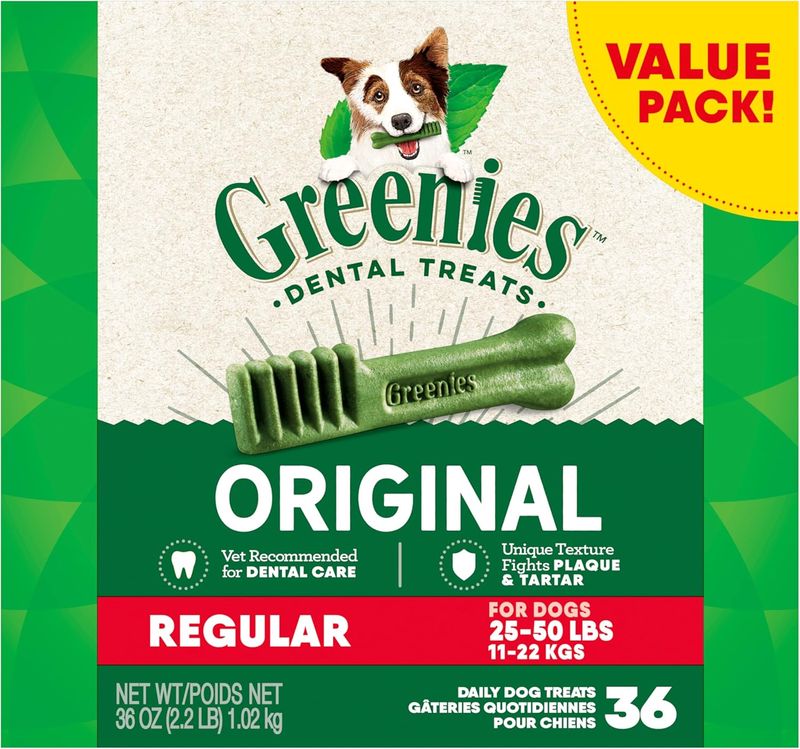 Greenies Original Regular Dental Dog Treats 36