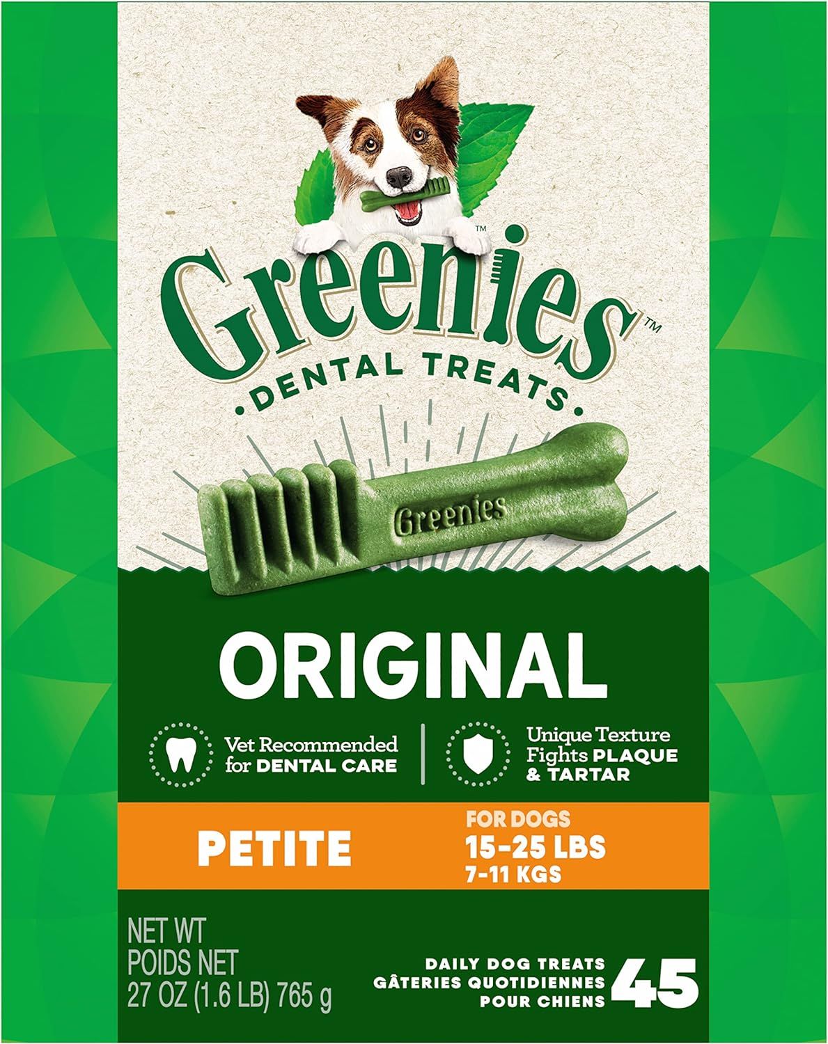 Greenies Original Petite Dog Dental Treats 45