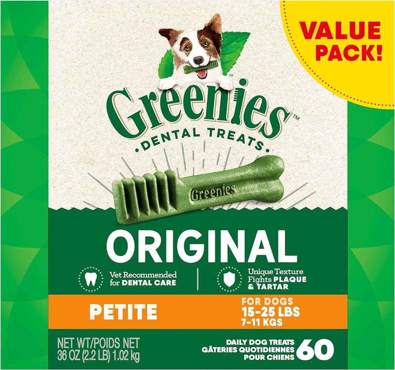 Greenies Original Petite Dental Dog Treats 60