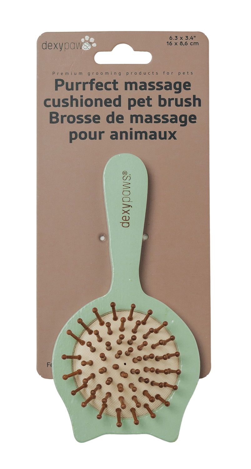 Dexypaws Purrfect Massage Cat Shaped Brush For Pets