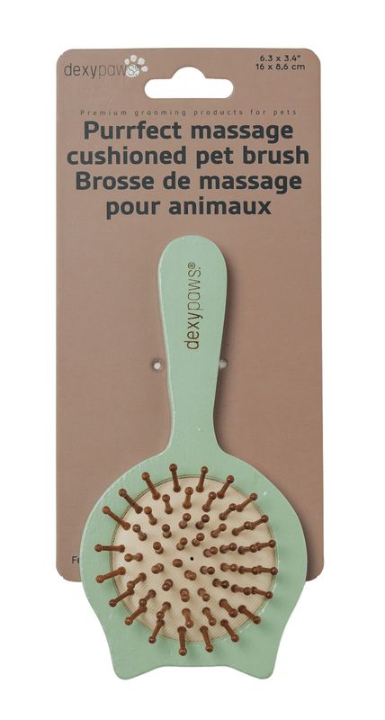 Dexypaws Purrfect Massage Cat Shaped Brush For Pets