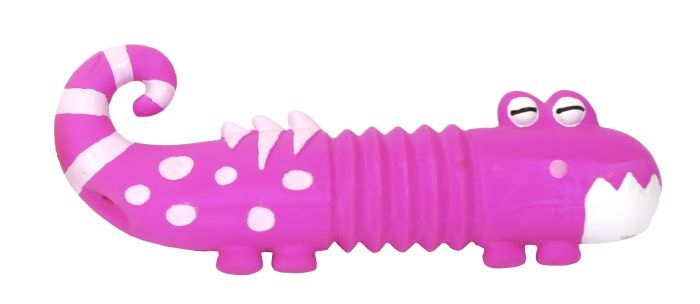 Bud'z Latex Lizard Pink Dog Toy